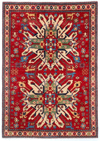 5x8 Kazak Afghan Tribal Rug