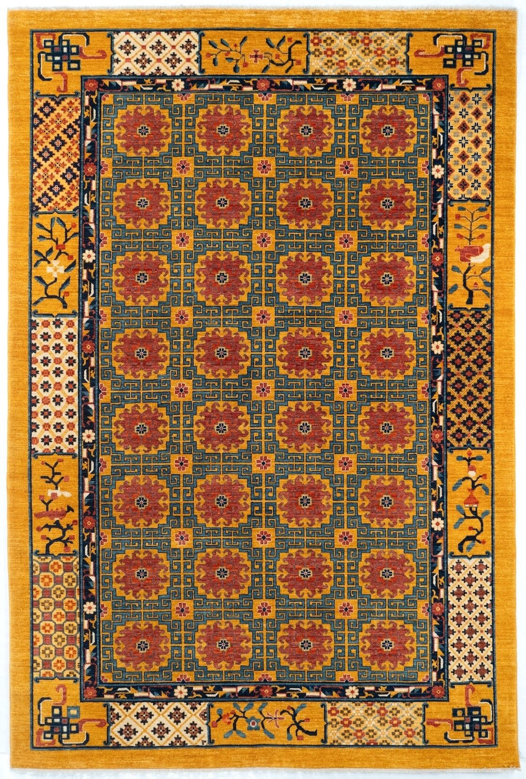 6x9 Qing Afghan Traditional Rug