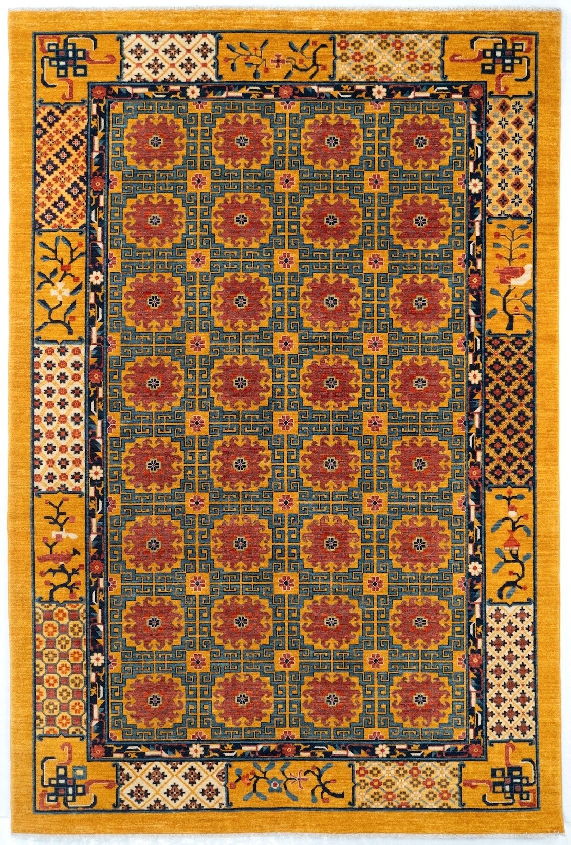 6x9 Qing Afghan Traditional Rug