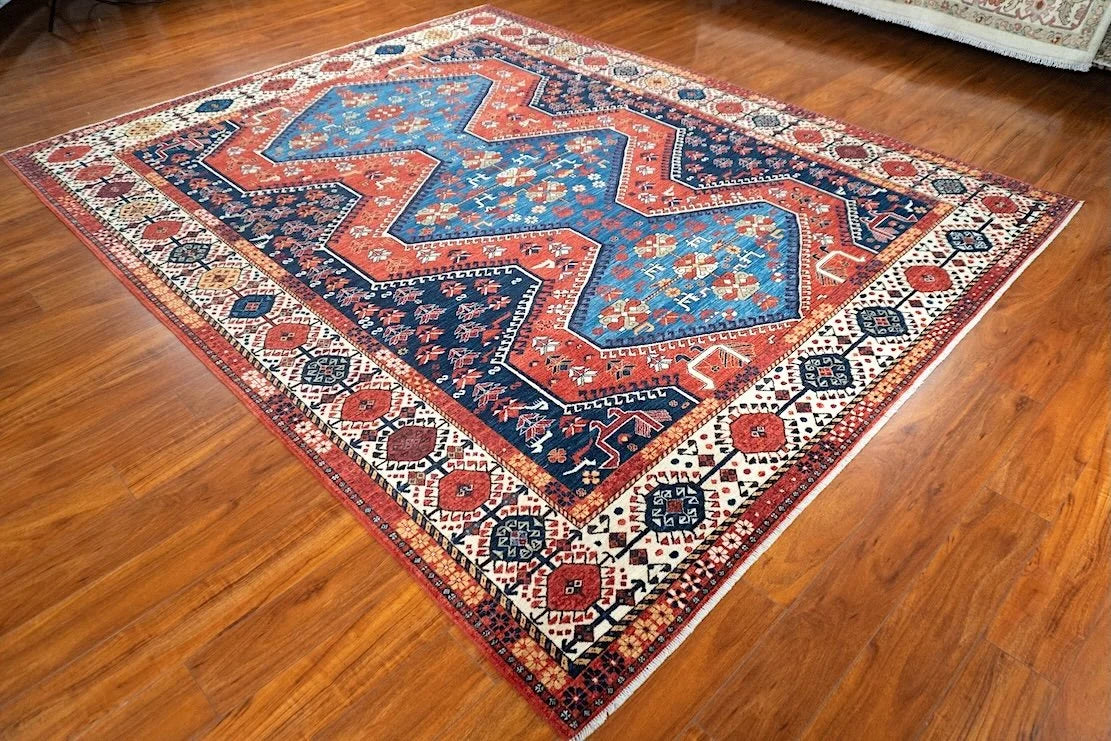 8'2"x10' Qashqaii, Tribal