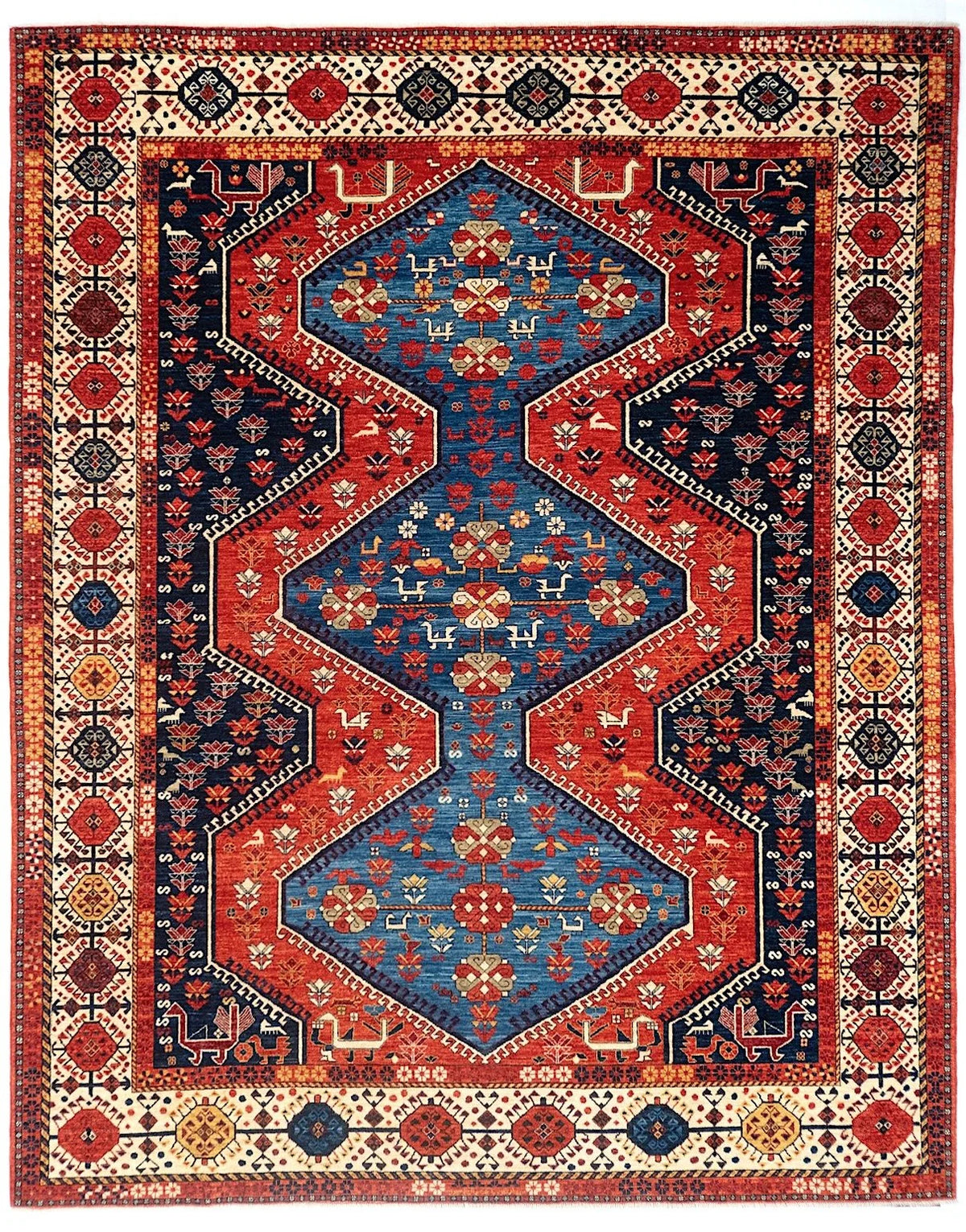 8x10 Qashqaii Afghan Tribal Rug