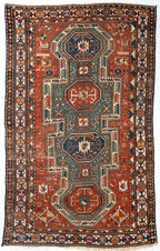 5x8 Kazak Caucasian Antique Rug