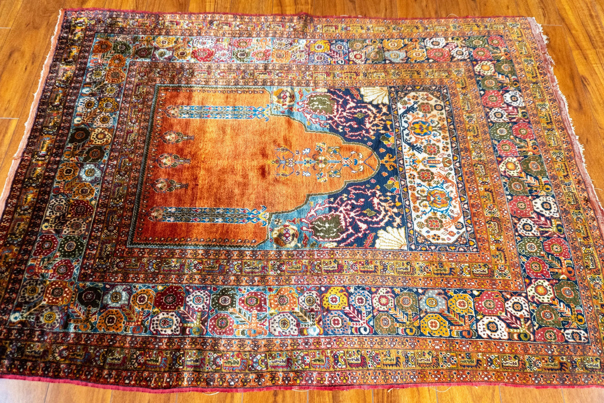 3'9"x5'4" Mehrab, Antique