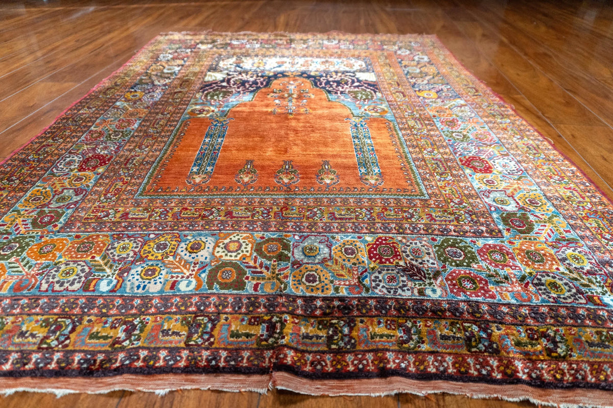 3'9"x5'4" Mehrab, Antique