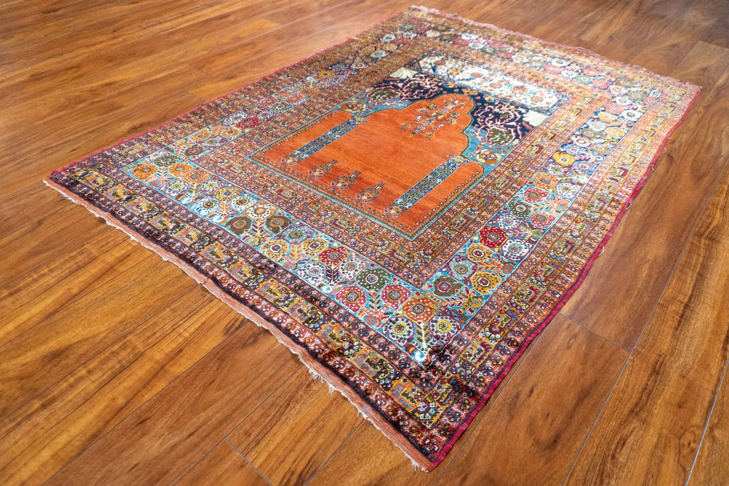 3'9"x5'4" Mehrab, Antique