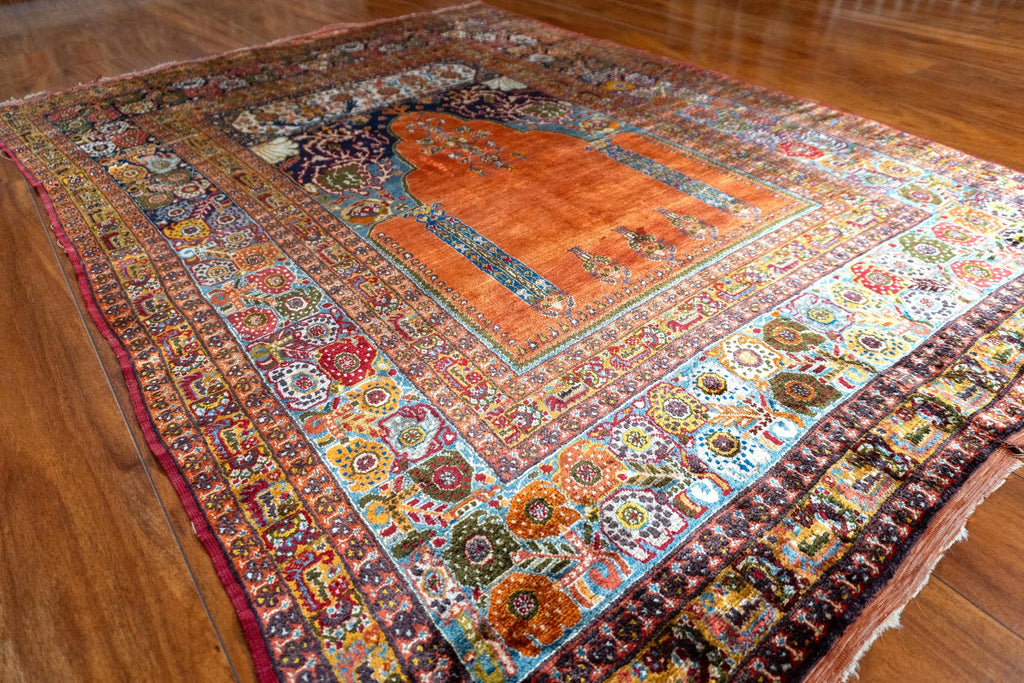 3'9"x5'4" Mehrab, Antique