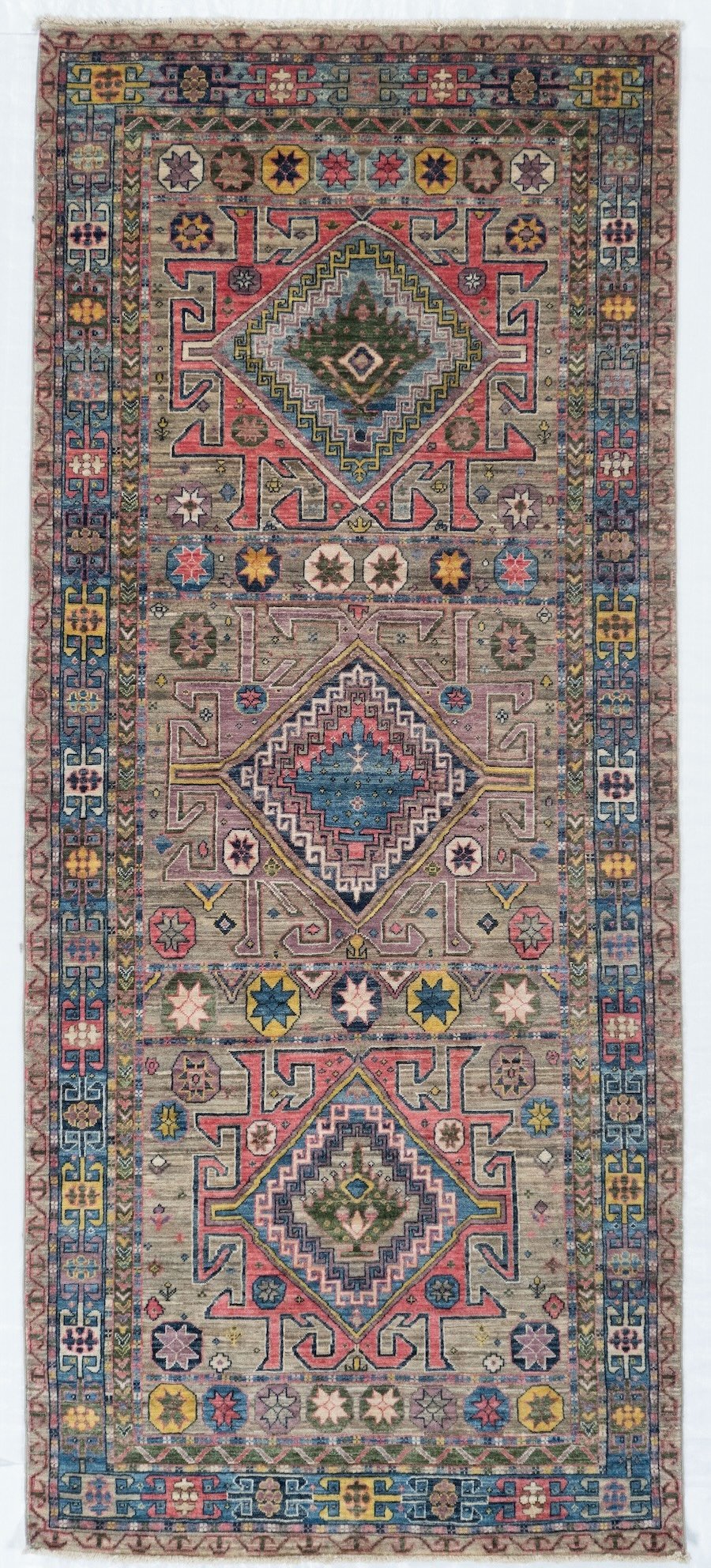 Runner Caucasian Afghan Tribal Rug