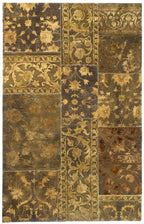 5x8 Patchwork Indian Transitional Rug