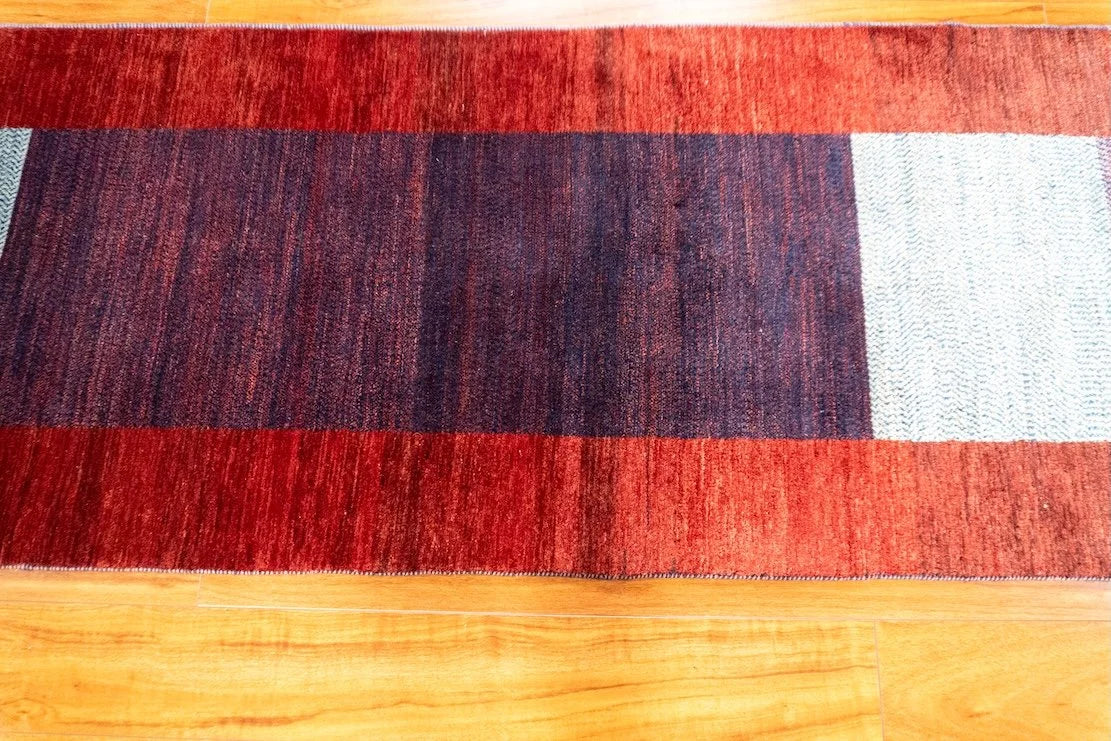 2'6"x 12'7" Gabbeh, Tribal