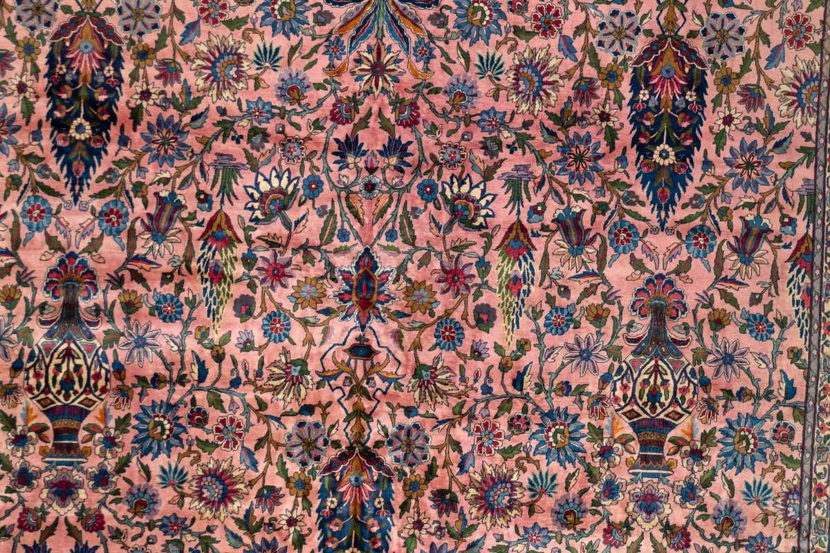 11'7"×19'2" Kashan, Antique