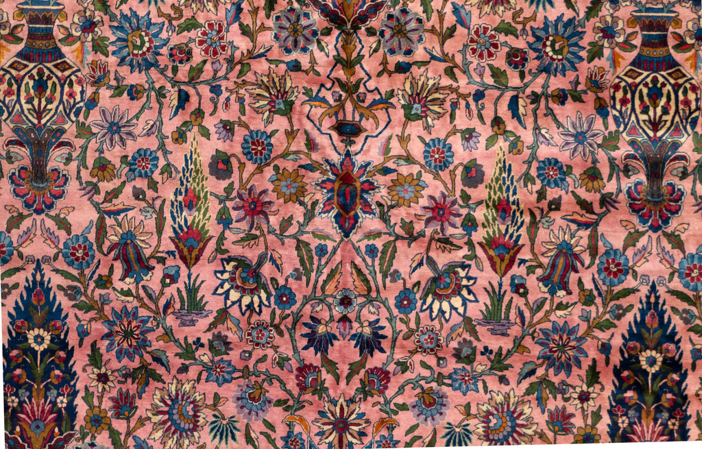 11'7"×19'2" Kashan, Antique