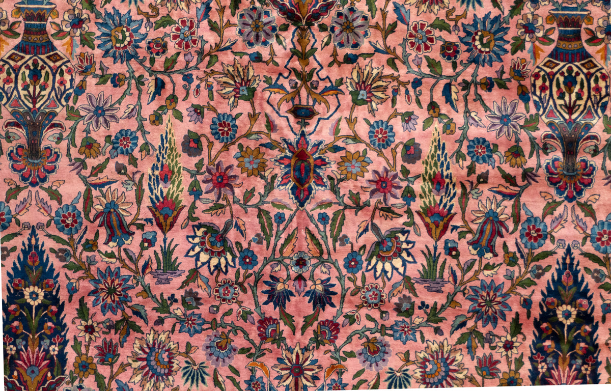 11'7"×19'2" Kashan, Antique