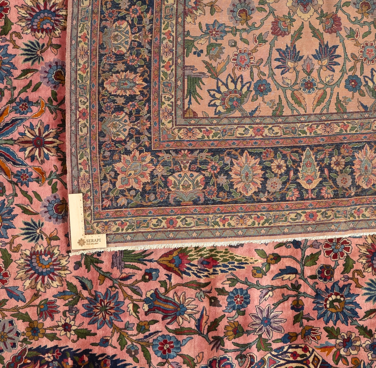 11'7"×19'2" Kashan, Antique