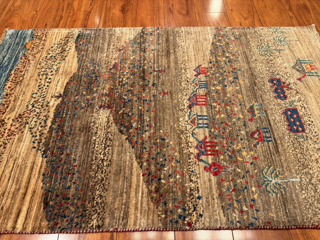 2'7"x4'2" Luri Gabbeh, Tribal