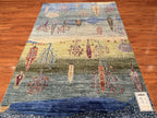 3'3"x4'9" Luri Gabbeh, Tribal