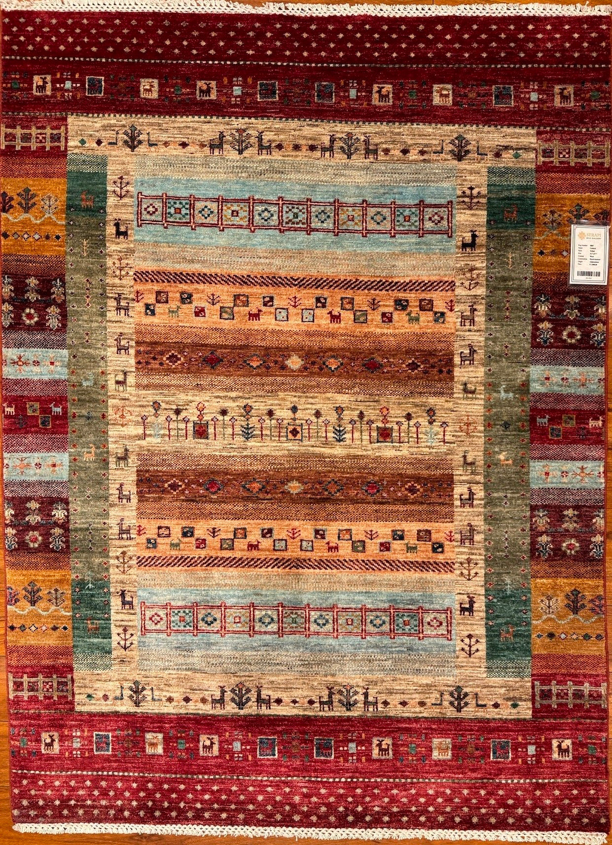 4'2"x5'7" Gabbeh, Tribal
