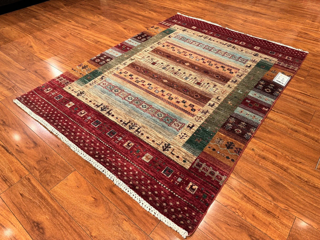 4'2"x5'7" Gabbeh, Tribal
