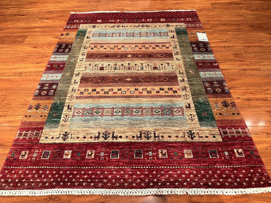 4'2"x5'7" Gabbeh, Tribal