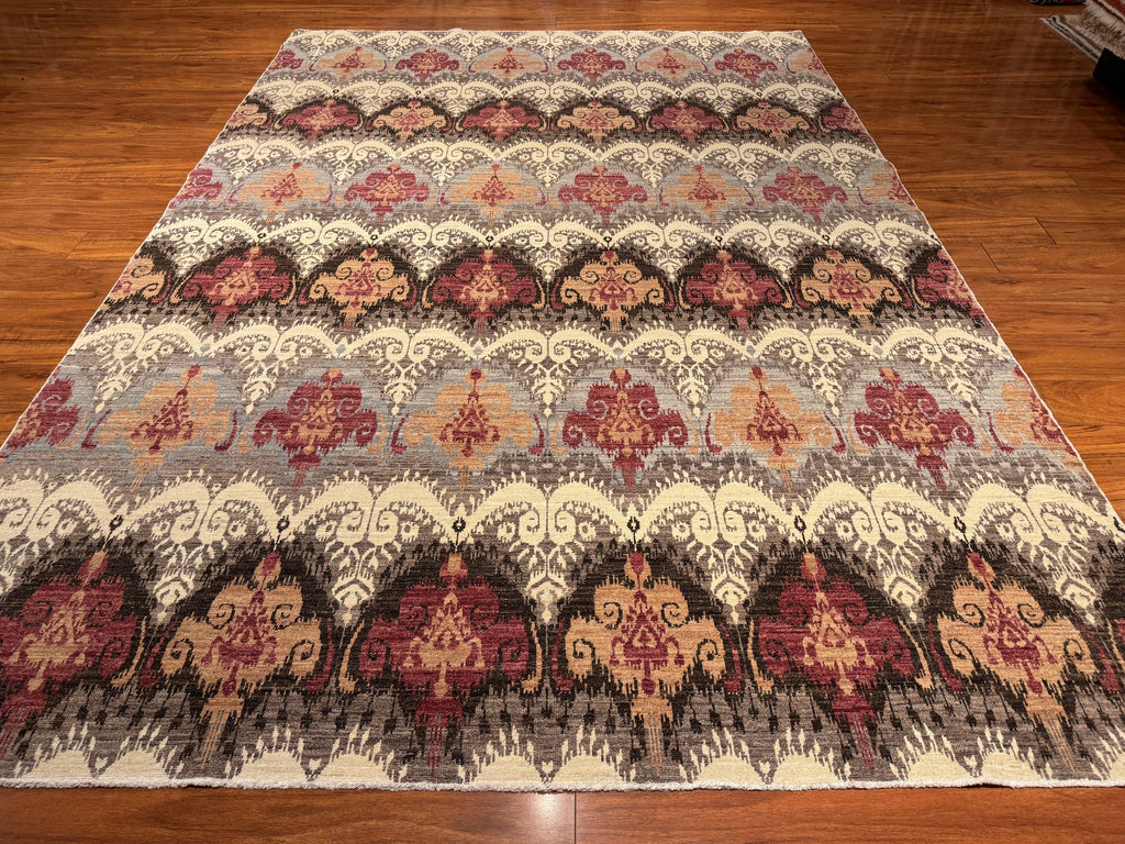 7'2"x10'4" Ikat, Transitional