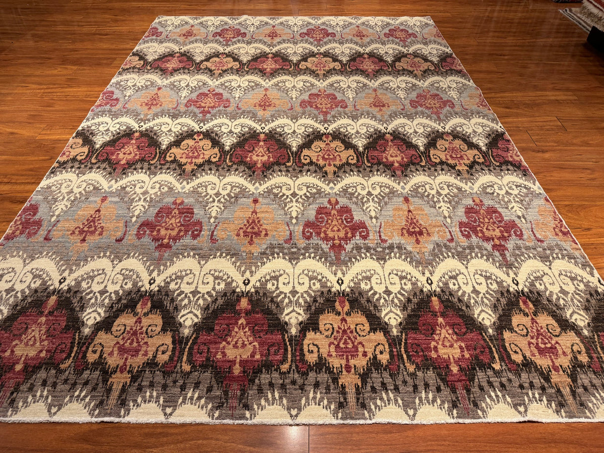 7'2"x10'4" Ikat, Transitional