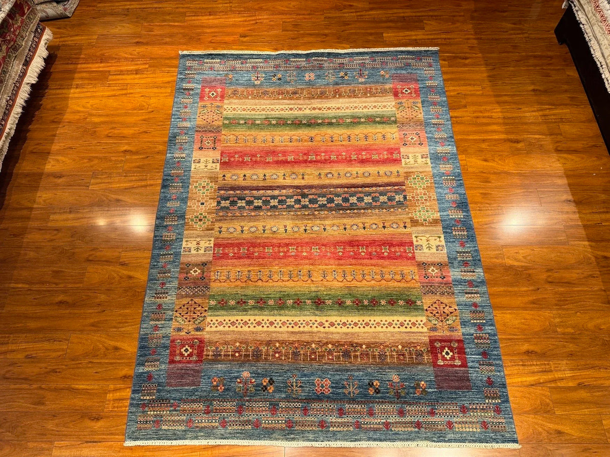 6'10"x9'5" Gabbeh, Tribal