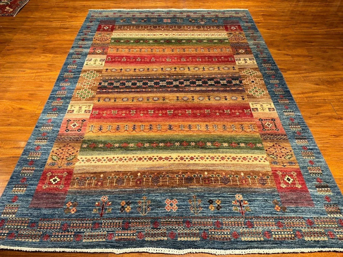 6'10"x9'5" Gabbeh, Tribal