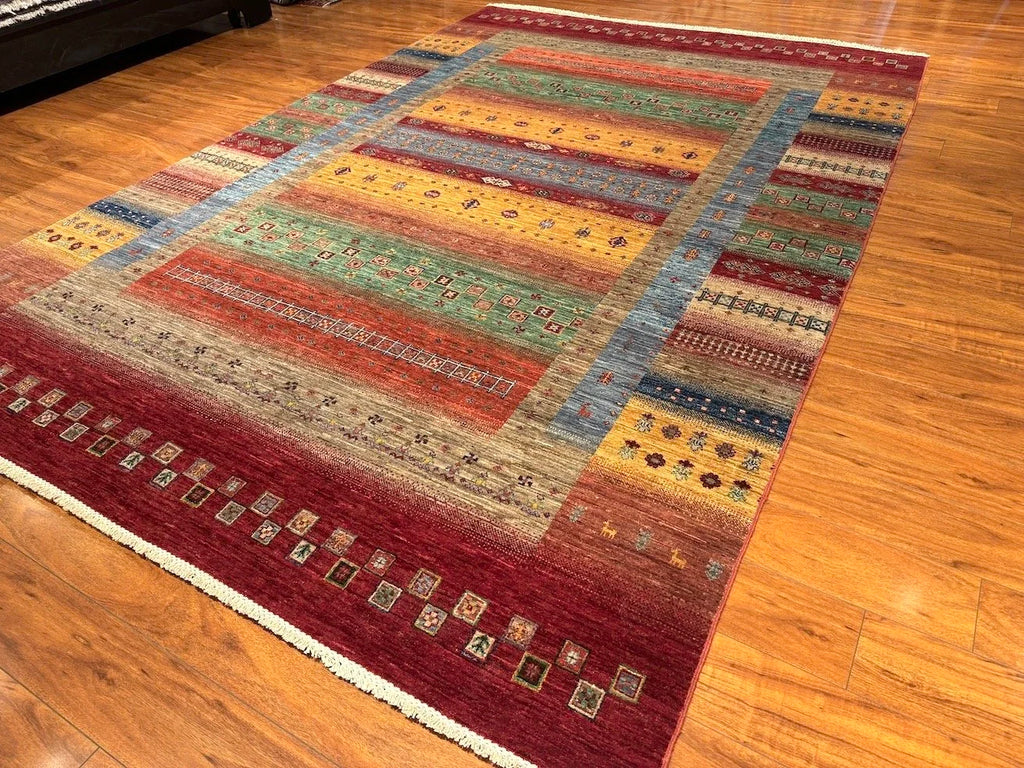6'9"x10' Kazak, Tribal