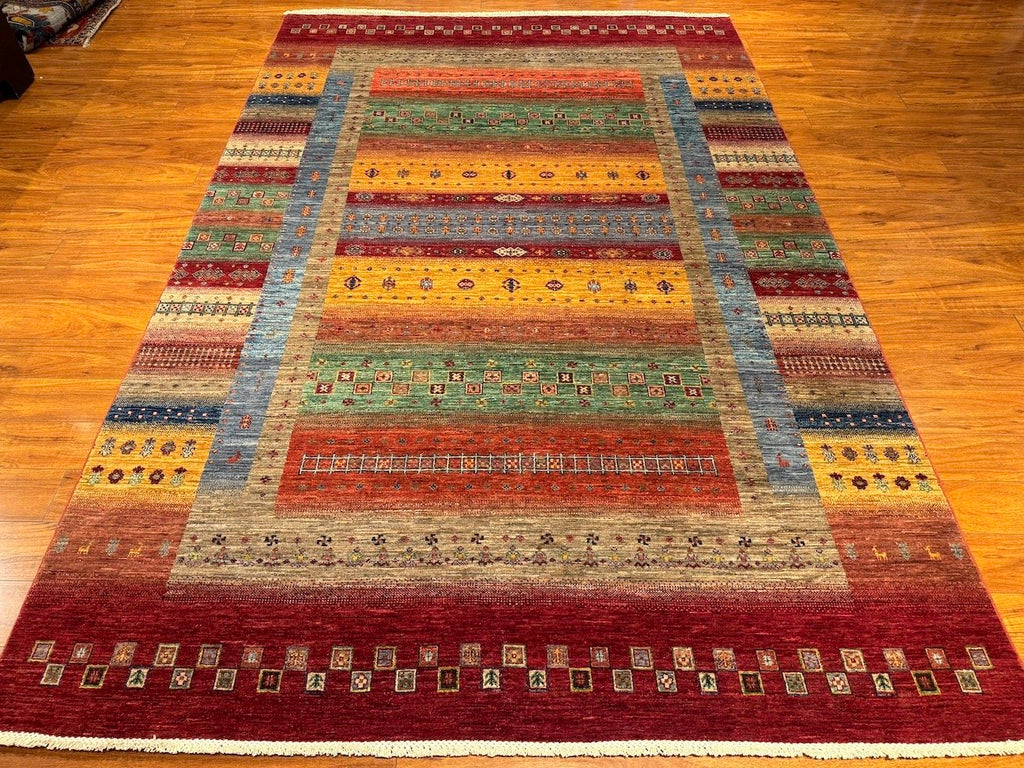 6'9"x10' Kazak, Tribal