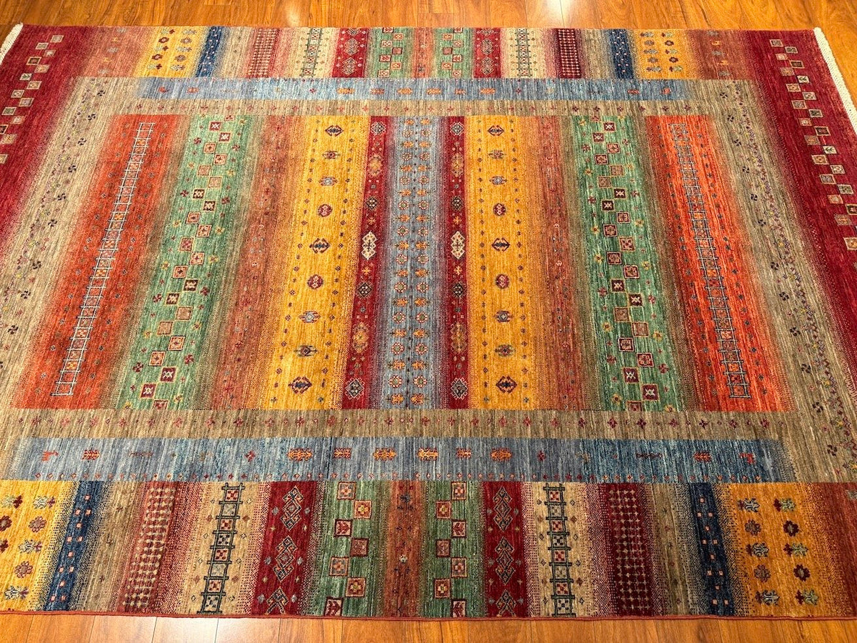 6'9"x10' Kazak, Tribal