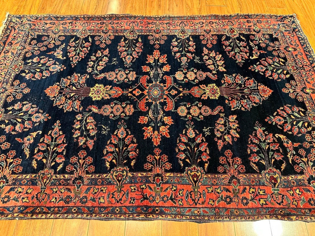 4'1"x6'5" Sarouk Mohajeran, Antique