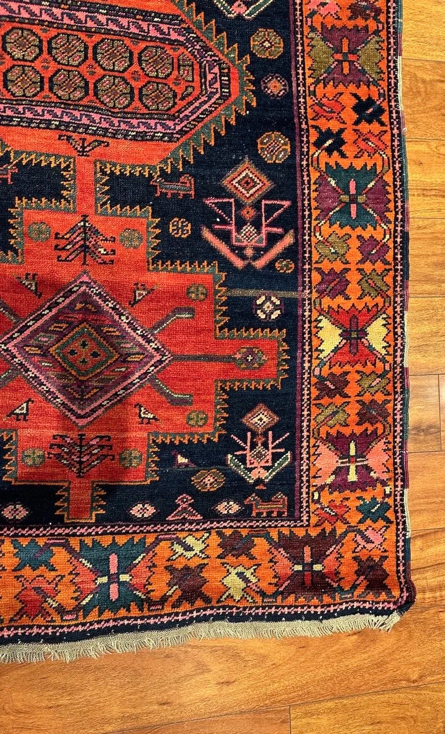 3'7"x11'9" Kazak, Antique