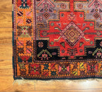 3'7"x11'9" Kazak, Antique