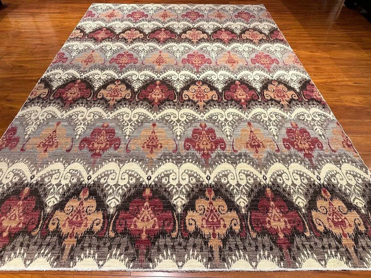 7'2"x10'4" Ikat, Transitional