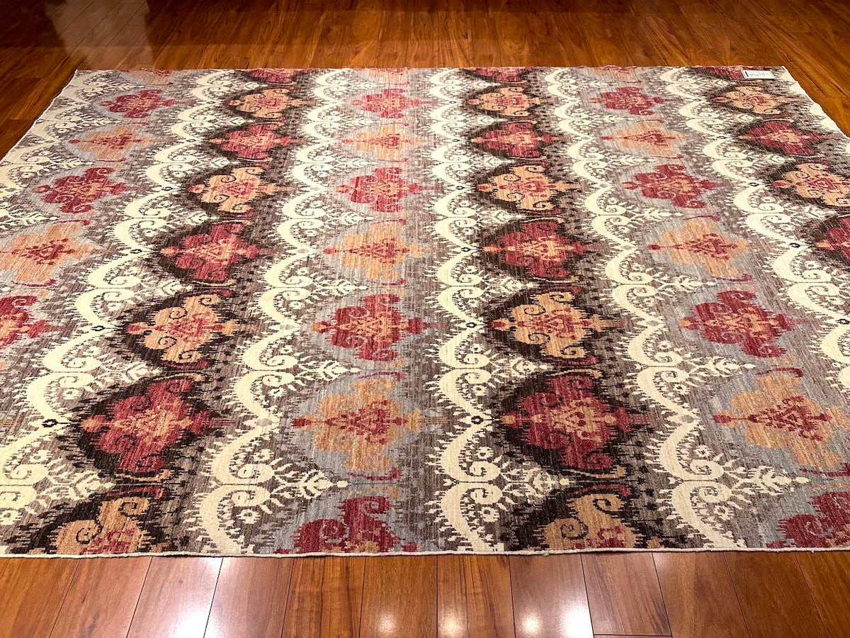 7'2"x10'4" Ikat, Transitional