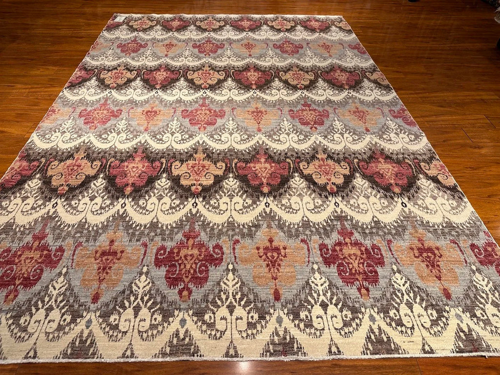 7'2"x10'4" Ikat, Transitional