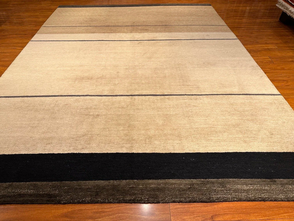 8'9"x11'9" Loop Stripe, Transitional