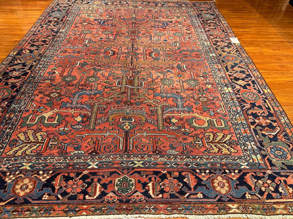 7'4"x9'4" Heriz, Antique