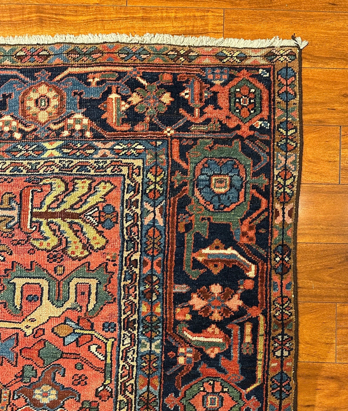 7'4"x9'4" Heriz, Antique