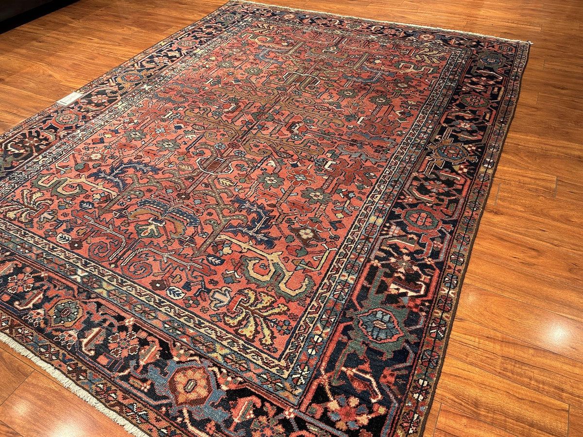 7'4"x9'4" Heriz, Antique
