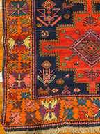 3'7"x11'9" Kazak, Antique