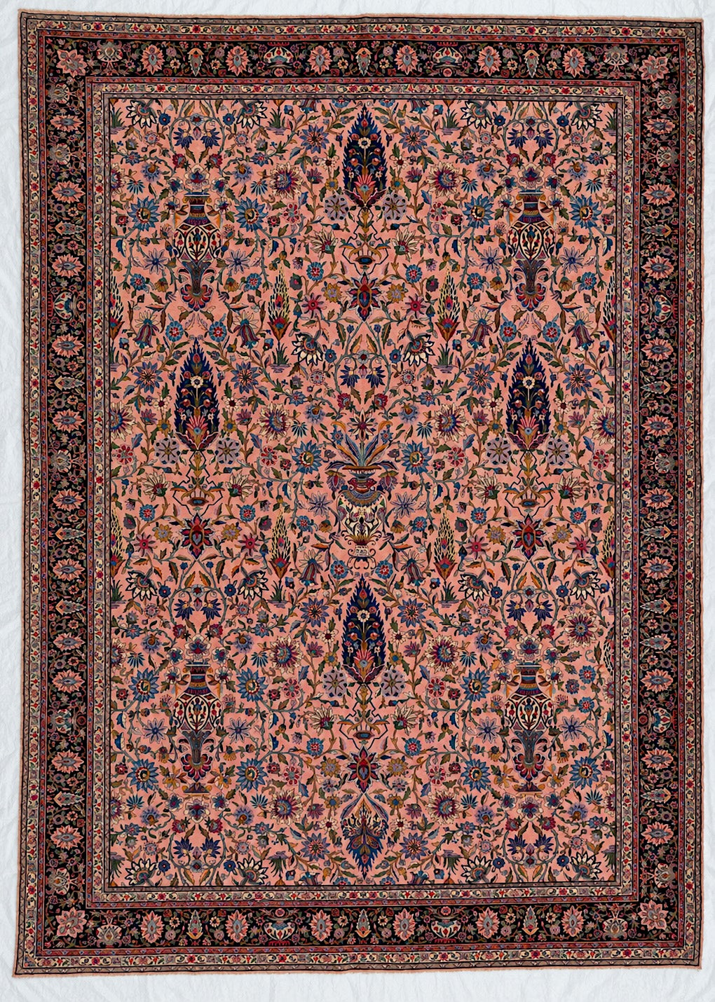 11'7"×19'2" Kashan, Antique