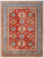 8x10 Kazak Afghan Tribal Rug