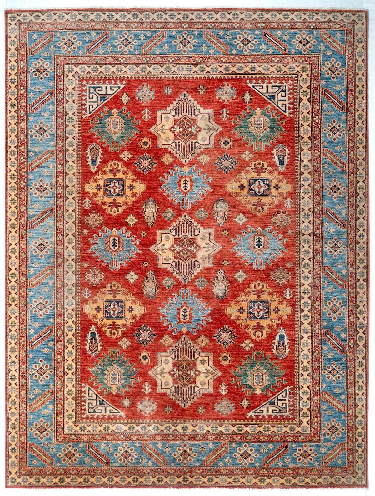 8x10 Kazak Afghan Tribal Rug
