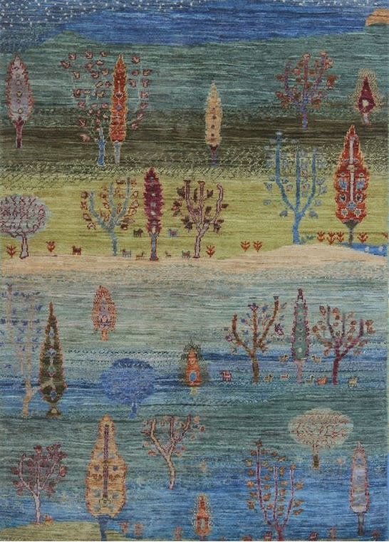 3x5 Gabbeh Afghan Tribal Rug