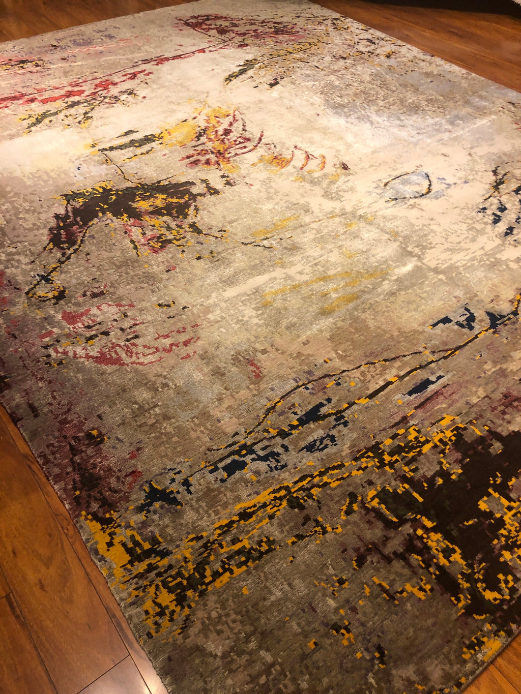 9'x12' Fleurs Ceil, Modern