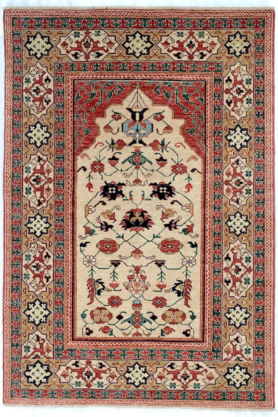 4x6 Yastik Afghan Tribal Rug