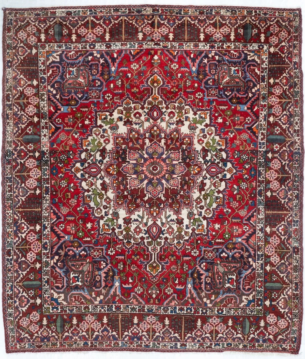 9x12 Bakhtiari Persian Antique Rug