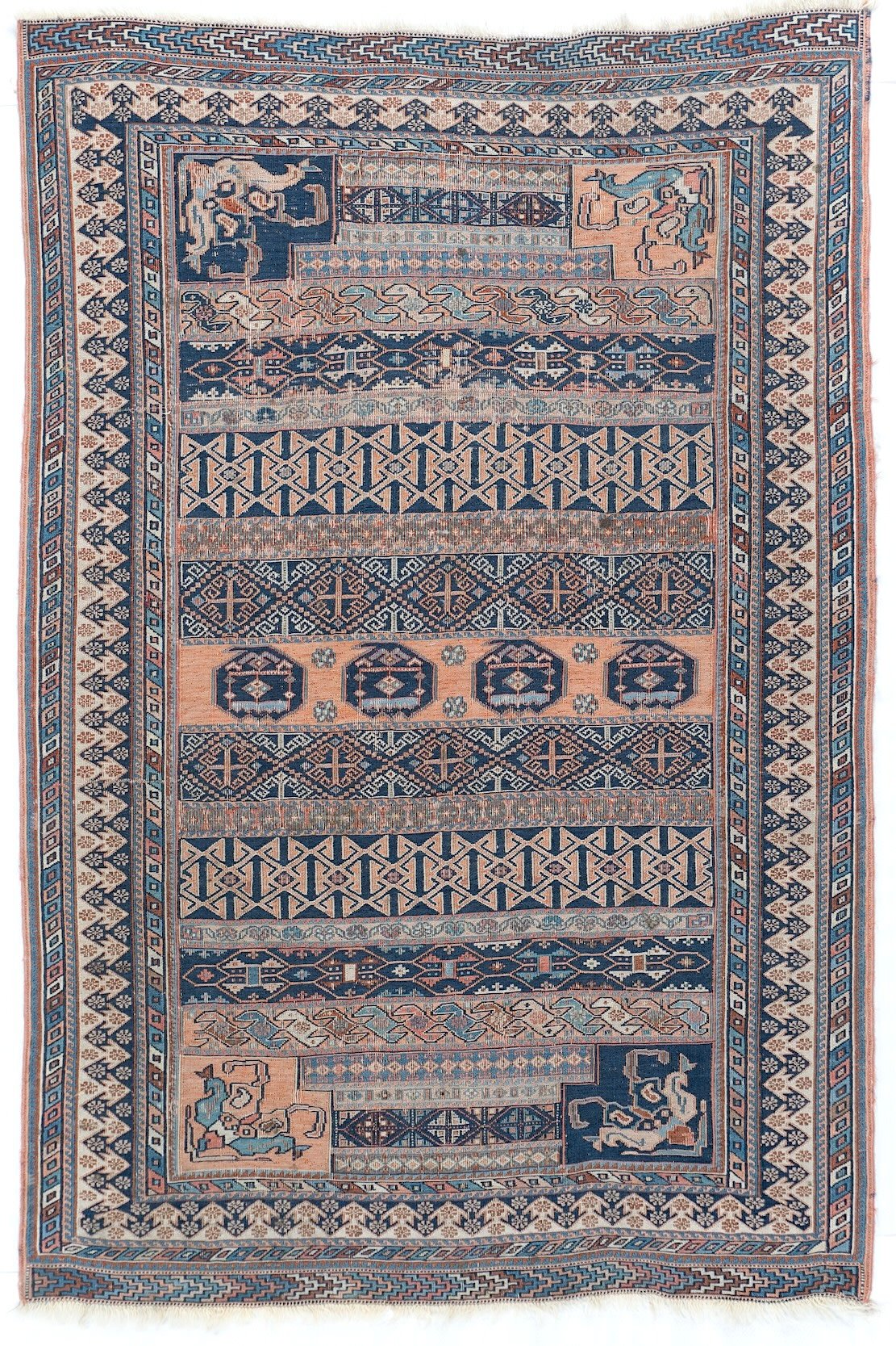 3x5 Soumak Caucasian Antique Rug