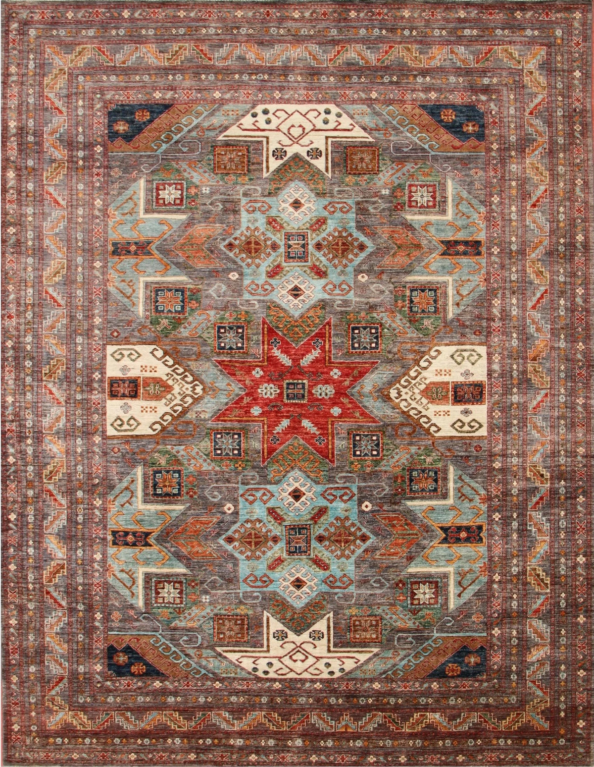9x12 Lesghi Afghan Tribal Rug