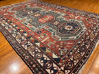5'2"x8'2" Sewan Kazak, Antique